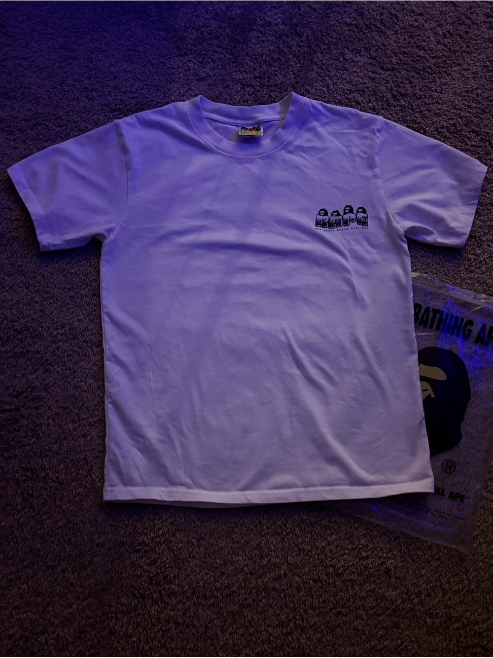 White Bape Camo Distortion Shortsleeve Tee